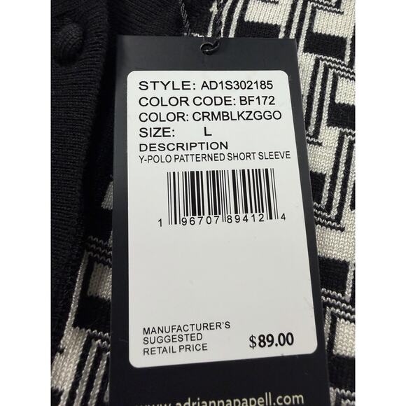 Women’s New With Tags Adrianna Papell Sweater Polo Size Large - Picture 4 of 9